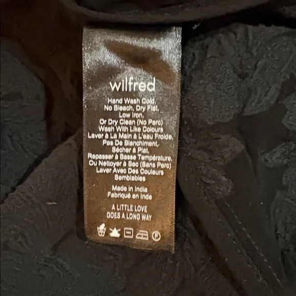 Aritzia Wilfred Black Durante Robe Sheer Floral duster - Picture 13 of 14